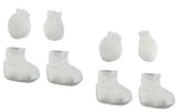 Infant Booties & Mitten Set White (Pack of 2)