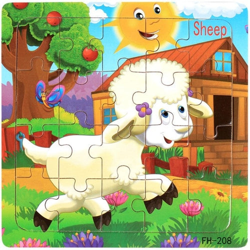 1X Wooden Puzzle Educational Developmental Baby