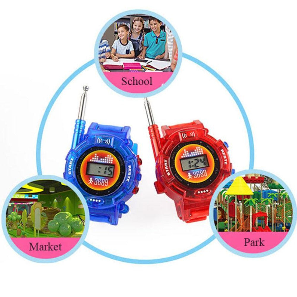 2Pcs/Pair Novelty 7in1 Kids Toys Watch Walkie