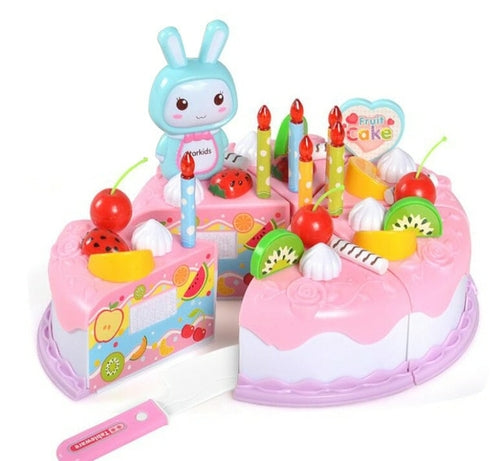 37pcs Kitchen Toys Cake Food DIY Pretend Play Fruit Cutting Birthday
