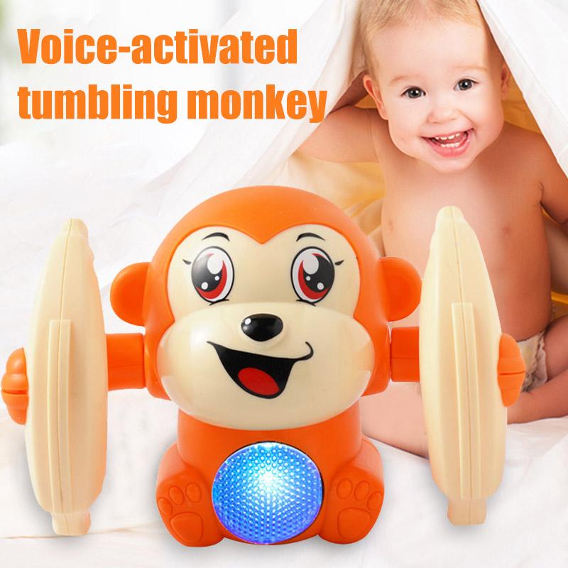 Electric tumbling monkey doll