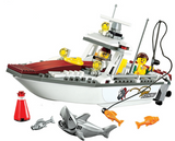 Shark and Fishing Boat Model Building Blocks lego