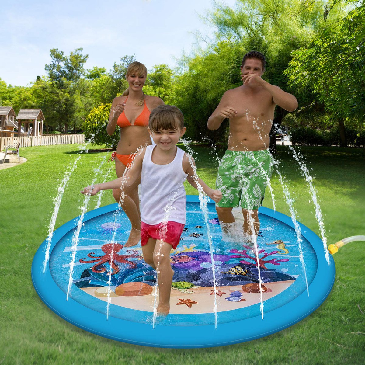 68" Sprinkle Splash Play Mat Inflatable Swimming Pool Water Fun Toys