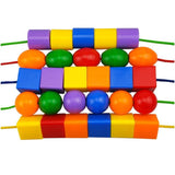 50pcs Beads Toys Geometric figurebeads Stringing Threading Beads Game