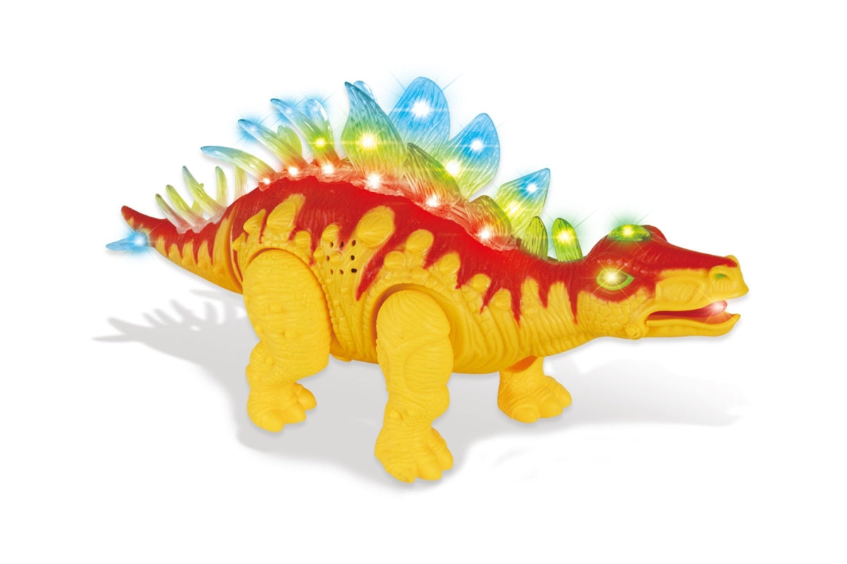 AZ Import D638 Orange Walking Stegosaurus with Flashing & Sounds Dinos