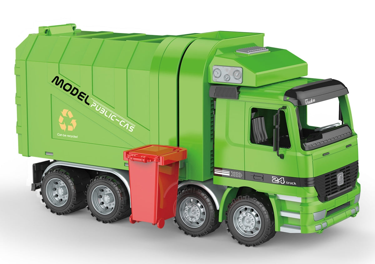 AZ Trading & Import CT817 Friction Powered Recycling Garbage Truck wit