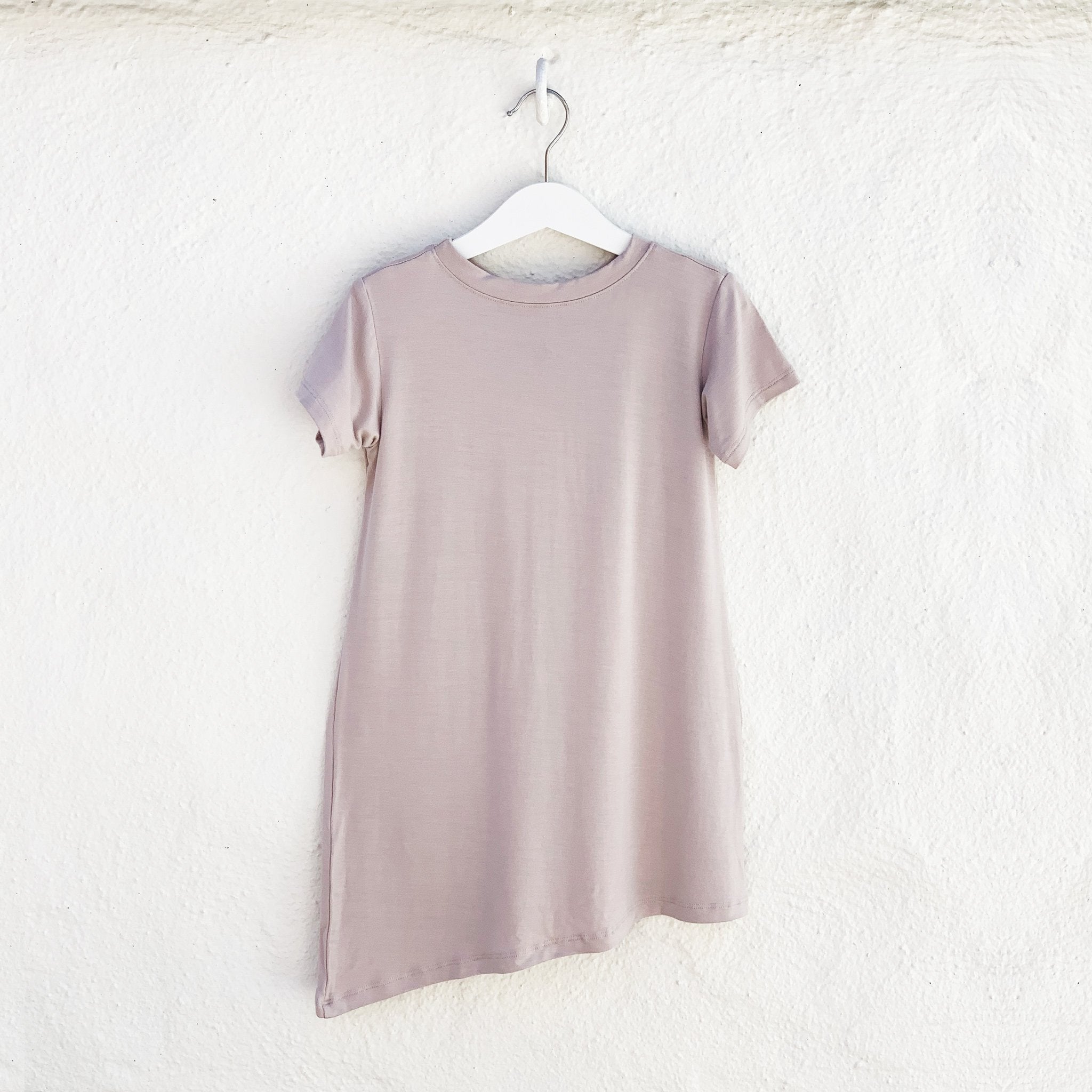 Asymmetric T-shirt Dress - Mocha