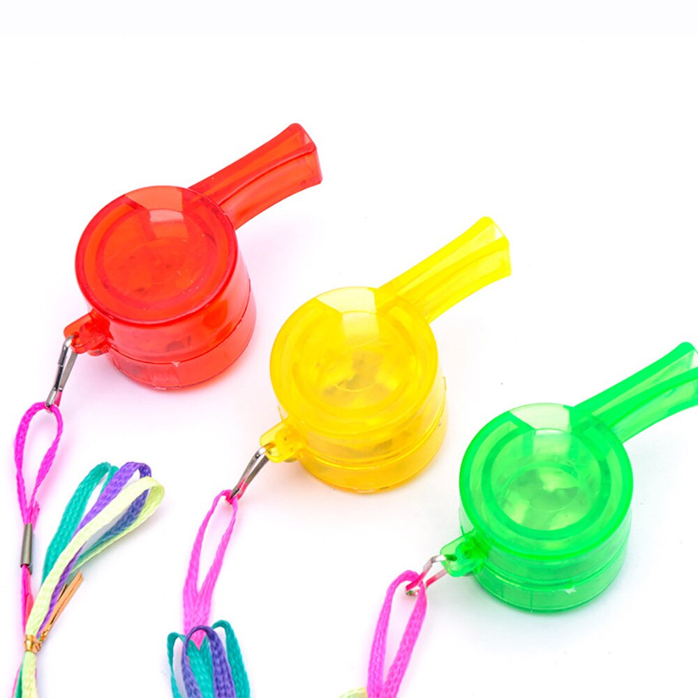 Flashing Whistle Colorful Lanyard Led Light Up Fun
