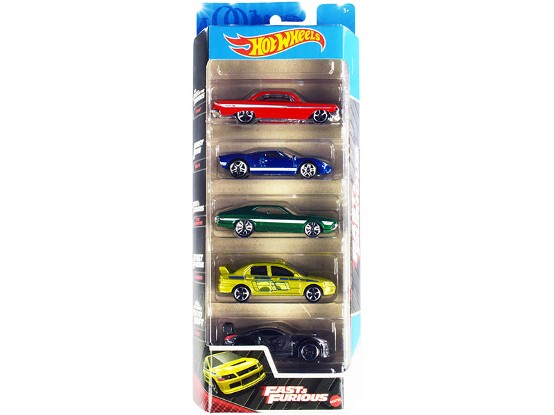 \Fast & Furious\" Movies 5 piece Set Diecast Model Cars by Hot Wheels"