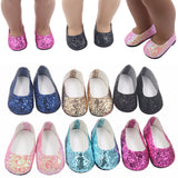 Glitter Doll Shoes Dress Shoe For 18 Inch Our