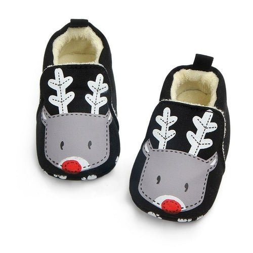Cartoon Fox Baby Winter Warm Cotton Home Shoes Baby First Walkers