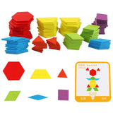 Hot Sale 155pcs Wooden Jigsaw Puzzle Board Set Colorful Baby