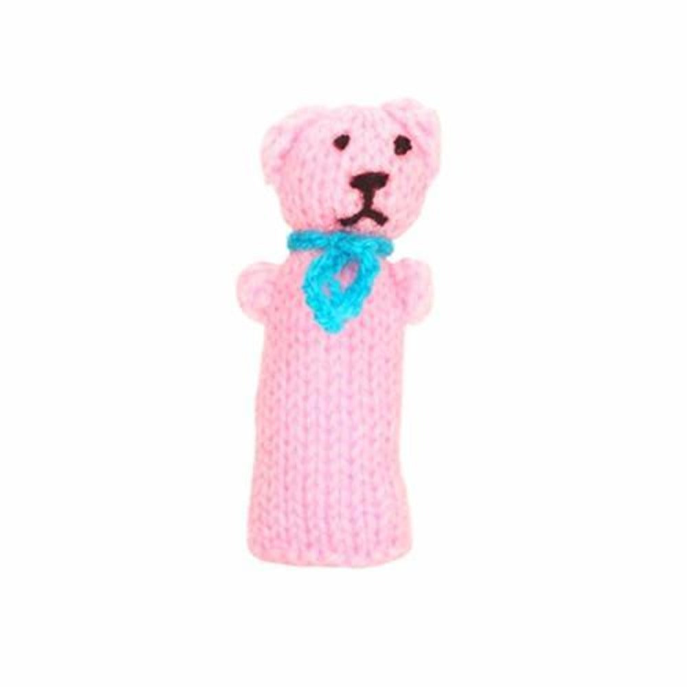 Pink Teddy Bear Finger Puppet