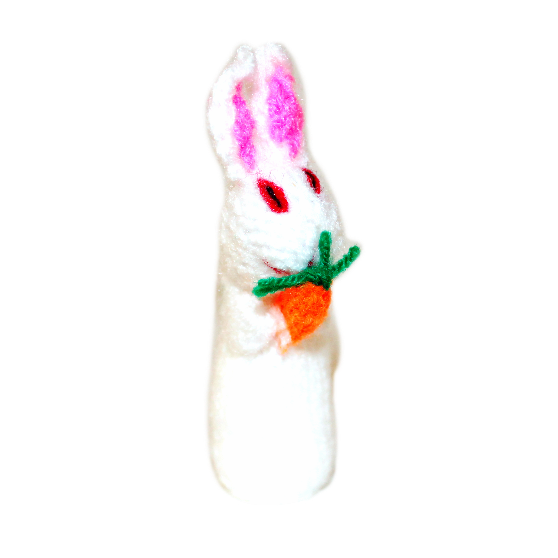 Easter Bunny Finger Puppet (white)