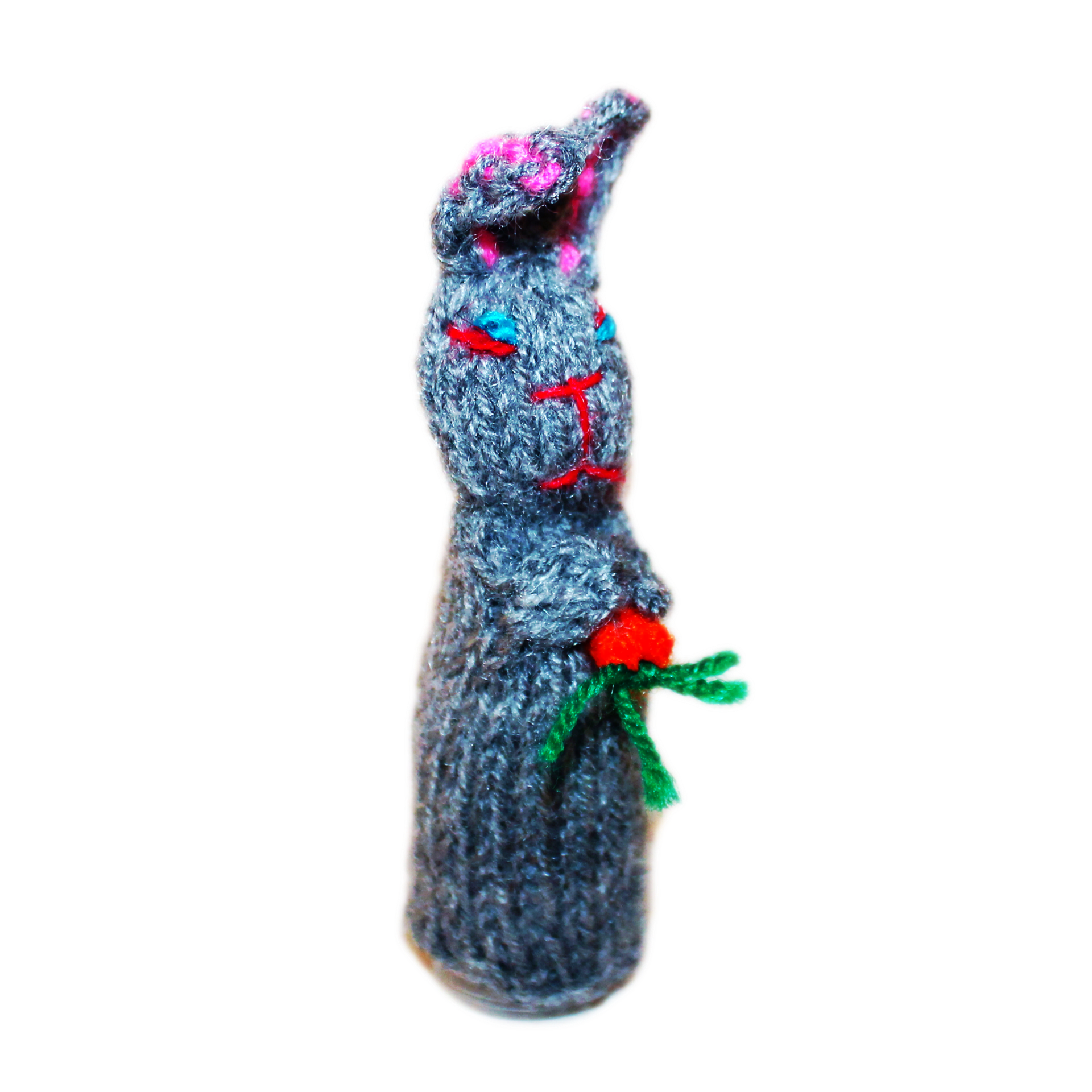 Easter Bunny Finger Puppet (grey)