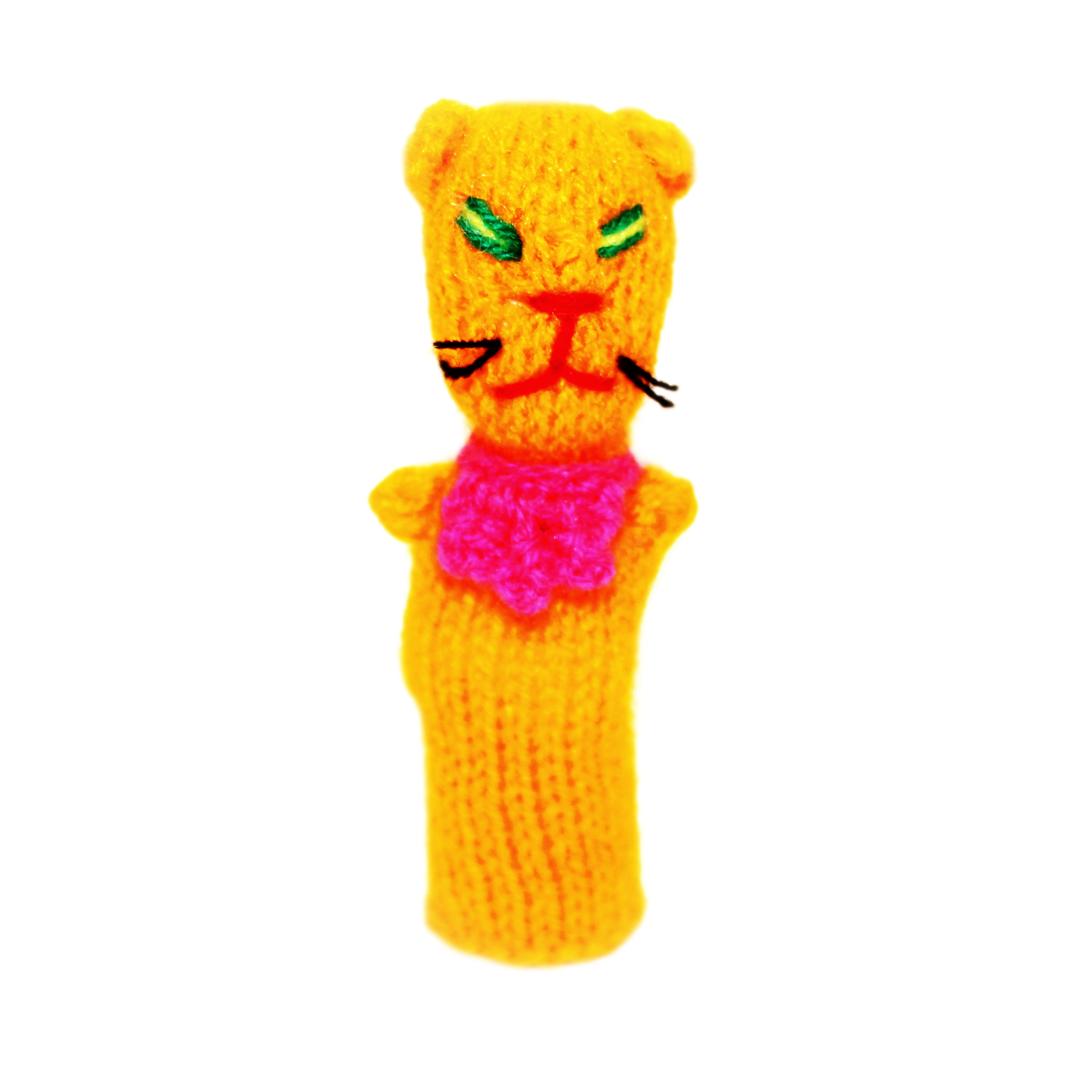 Story Time Cat Finger Puppet (orange)