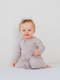 Nerdy Baby: Organic Baby Unisex Romper/Jumpsuit-Plain Grey