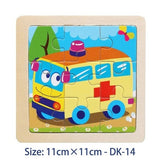 New Sale 38 Style Cartoon Wooden Puzzle Children Animal/ Vehicle