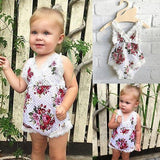 Newborn Toddler Bbay Girl Lace Floral Jumpsuit