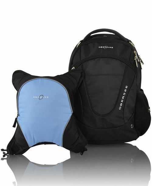 Obersee Oslo Diaper Bag Backpack | Detachable Baby Bottle Snack Cooler