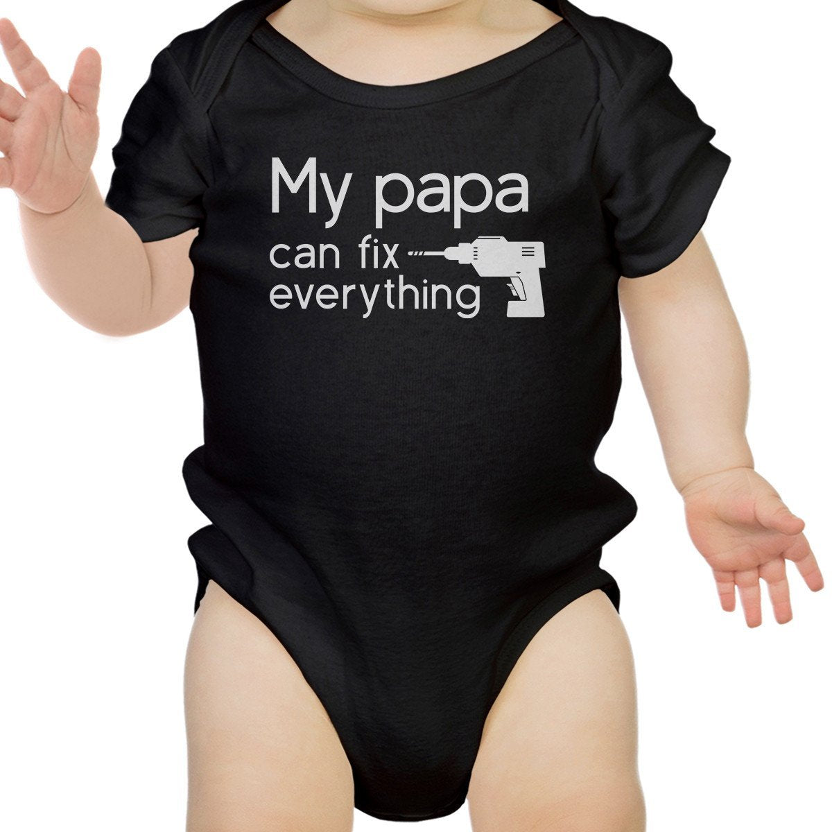 My Papa Fix Black Cute Baby Bodysuit Unique