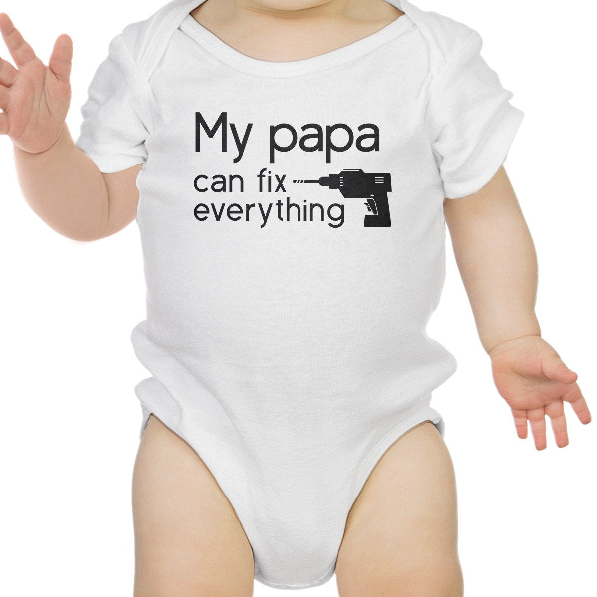 My Papa Fix White Cute Baby Bodysuit Cute Gifts