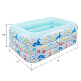 Inflatable Swim Pool for Kids, Indoor & Outdoor 59" X 43.3" X 23.6"