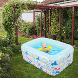 Inflatable Swim Pool for Kids, Indoor & Outdoor 59" X 43.3" X 23.6"