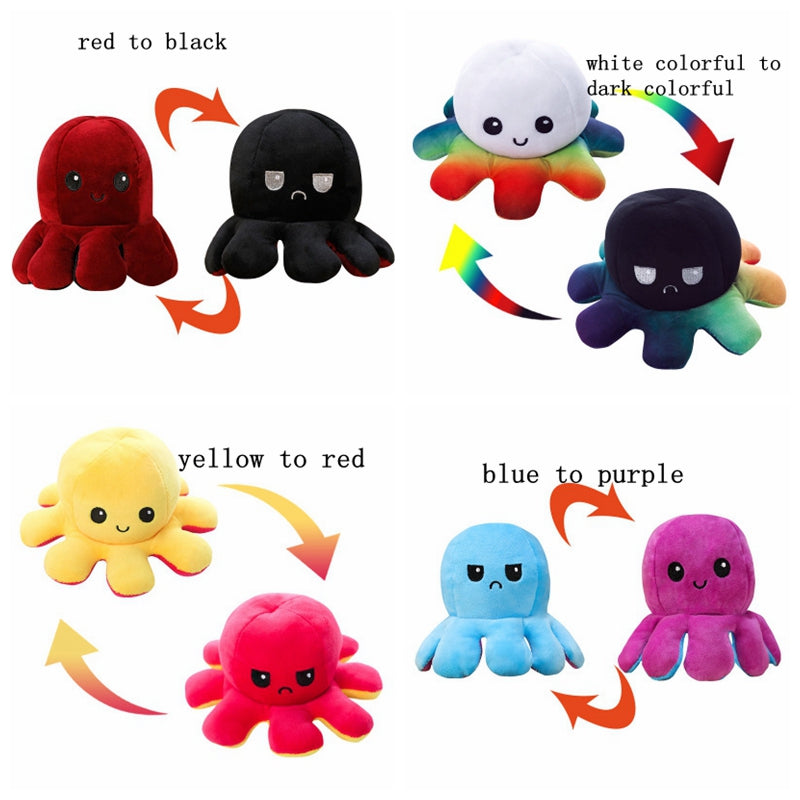 Reversible Flip Octopus Stuffed Plush Doll Gift
