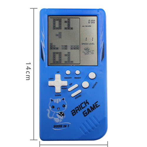 Retro Childhood Tetris Handheld Game Player Blue