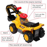 Children's Excavator Toy Car Without Power Two Plastic Stones