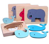 Children's Animal 3D Puzzles Wooden Toys