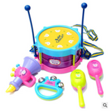 Children's fun 5 piece baby musical instrument double-sided drum