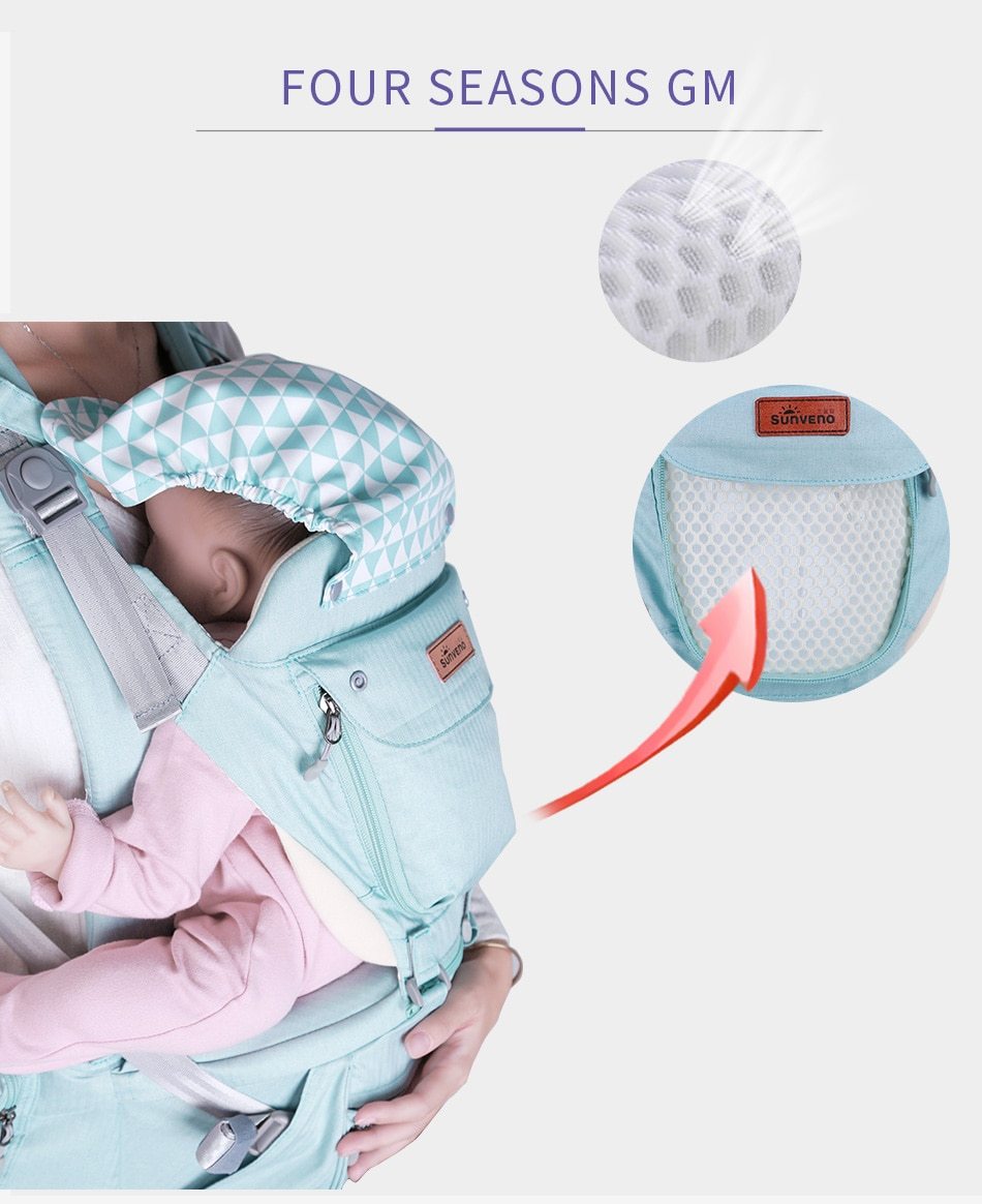 Ergonomic Baby Carrier Sling Backpack 360 Hipseat Baby Wrap Sling for