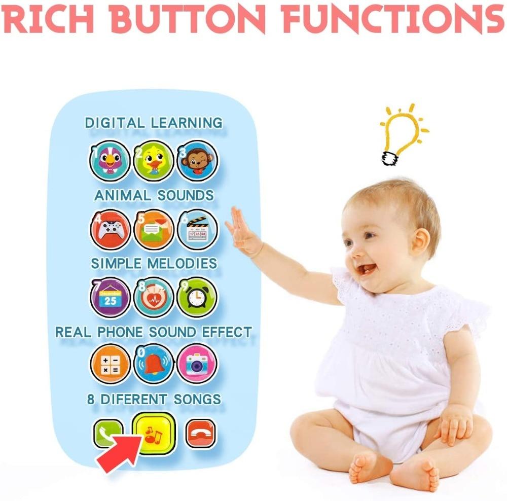 Educational toys Cellphone with LED Baby Kid Educational phone English