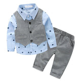 Baby Boys Clothes Sets Gentleman 3 Pieces Sets Vest + t-shirt + Pants