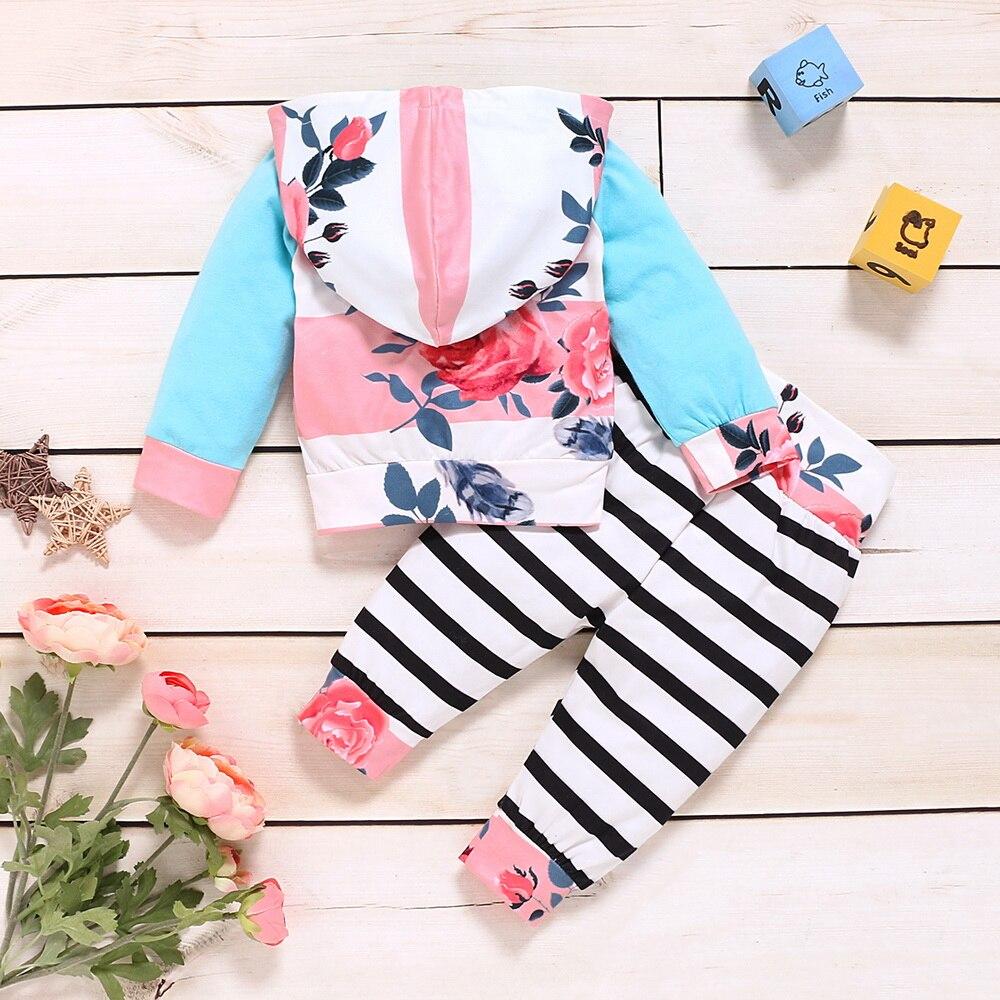 Baby Girls Outfits Baby Girl Floral Print Hooded Pullover Top