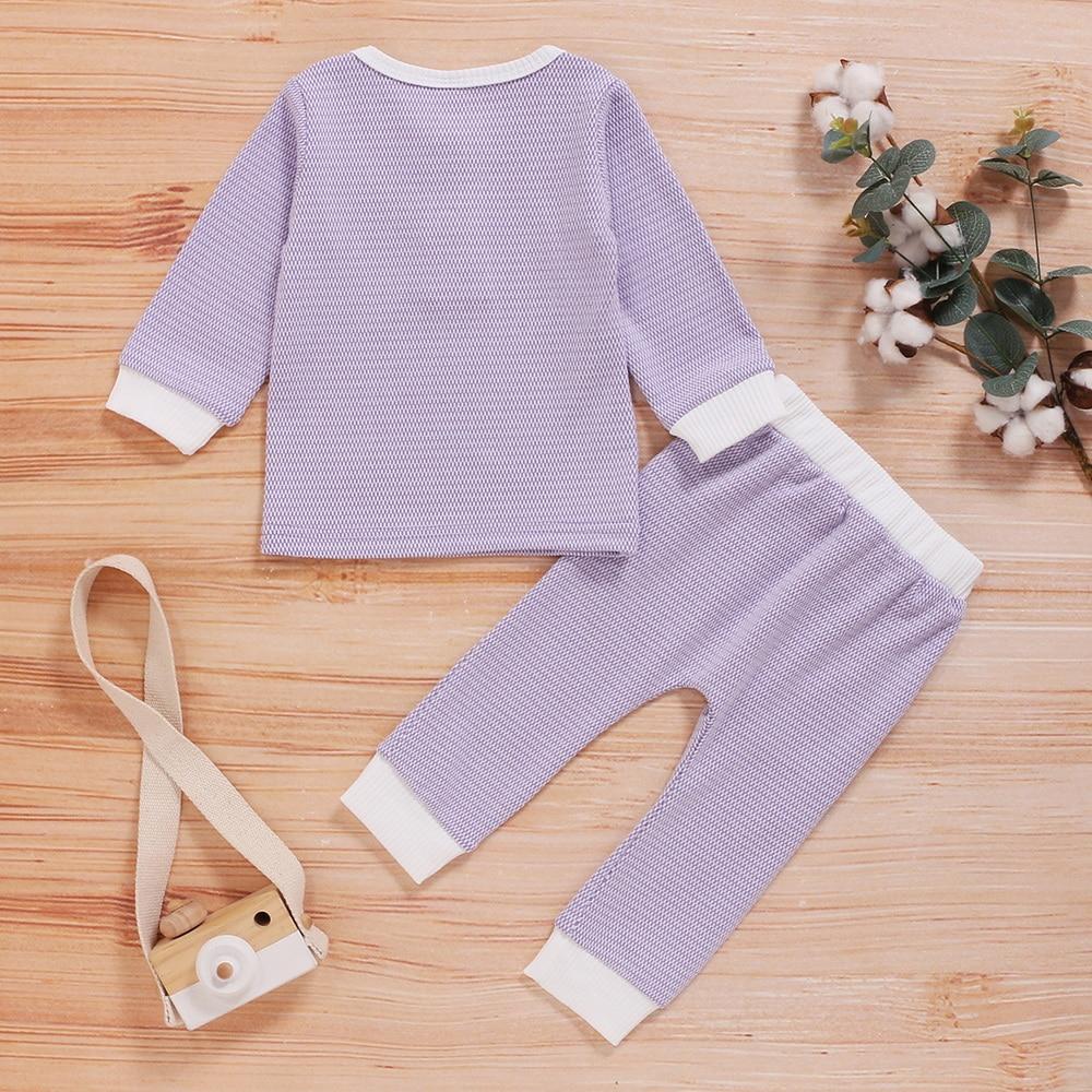 Winter Knitted Baby Girl Clothes Outfits 2Piece Long Sleeve Tops