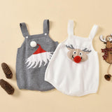 Christmas Baby Bodysuit Pixel elk&Xmas hat Kid Jumpsuit for Boy Girl