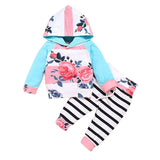 Baby Girls Outfits Baby Girl Floral Print Hooded Pullover Top