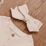 Fall Long Sleeve Kids Girls Jumpsuit for 9-24 Months Autumn knitted