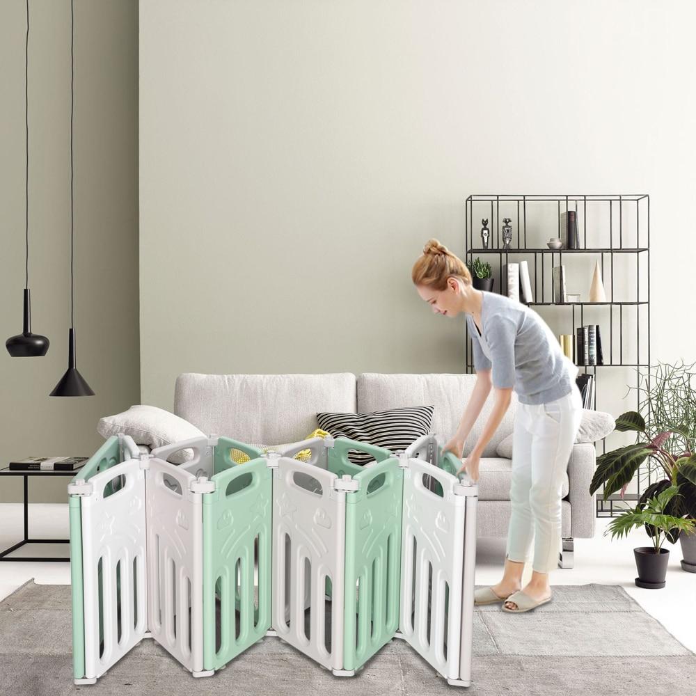 Fordable Baby 14 Panel Playpen Activity Safety Play Yard Foldable