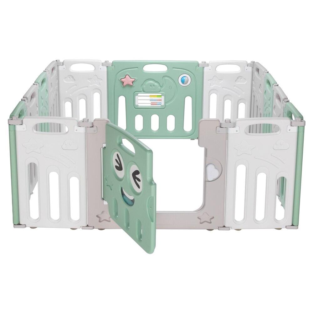 Fordable Baby 14 Panel Playpen Activity Safety Play Yard Foldable