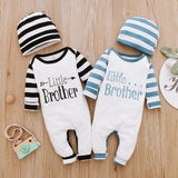 2Piece Winter Cotton Baby Boy Clothes Set Long Sleeve Romper+Hat