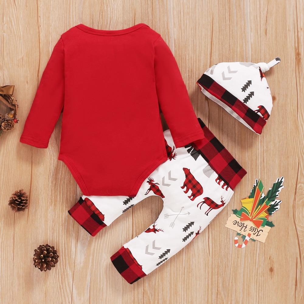 Christmas Baby Outfits 2020 Winter Cotton 3Piece Set