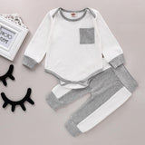 Infant Newborn Baby Girls Boys Spring Autumn Ribbed Clothes Sets Long