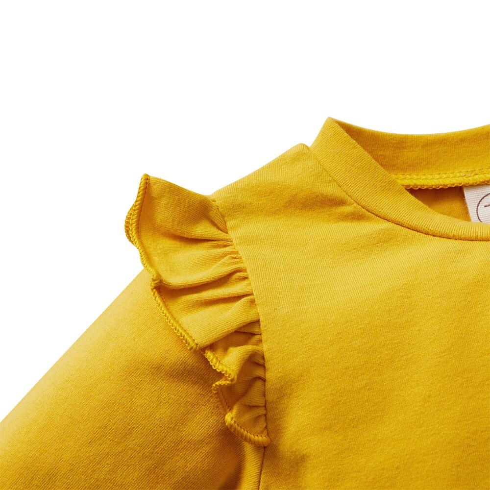 3Piece Cotton Baby Girl Clothes Set Yellow Bodysuit+Floral