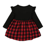 Baby Girls Red Plaid Dress Toddler Kids Lovely  Party Pleated Dresses